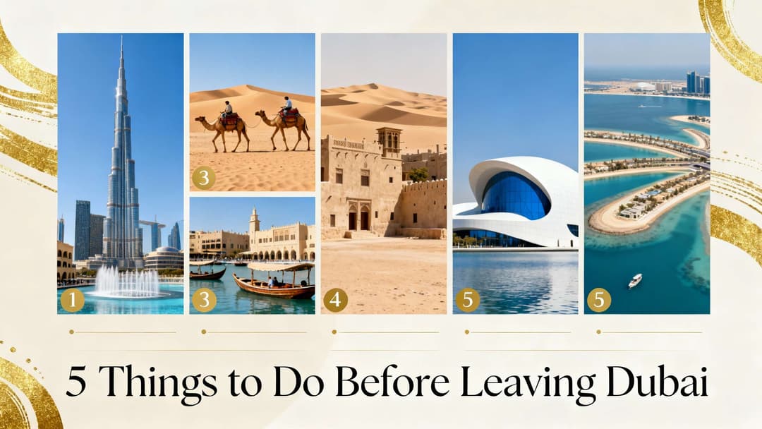 5 Things to Do Before Leaving Dubai