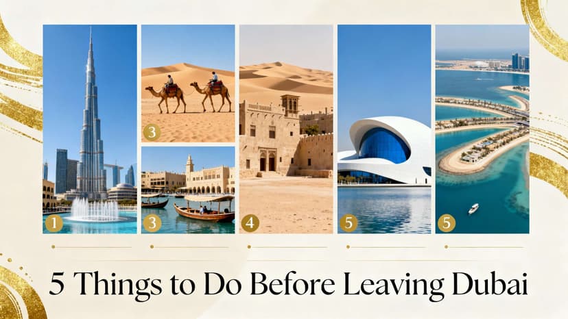 5 Things to Do Before Leaving Dubai